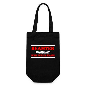 Beamter Spruch Verbeamtung Büro Beamten Geschenk - Geschenkbeutel für Flaschen - Schwarz - Vorne