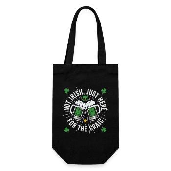 Not Irish, just here for the craic - Gift Bag for Bottles - black - Front