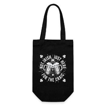 Not Irish, just here for the craic - Gift Bag for Bottles - black - Front