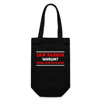 LKW Fahrer Spruch Job Lustiges LKW Fahrer Geschenk - Geschenkbeutel für Flaschen - Schwarz - Vorne