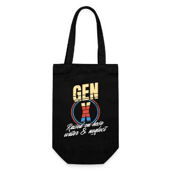 Retro Gen X Raised on Hose Water and Neglect men - Gift Bag for Bottles - black - Front