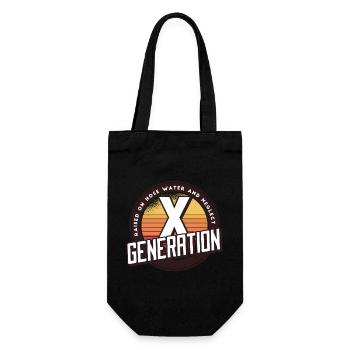 Retro Gen X Raised on Hose Water and Neglect men - Gift Bag for Bottles - black - Front