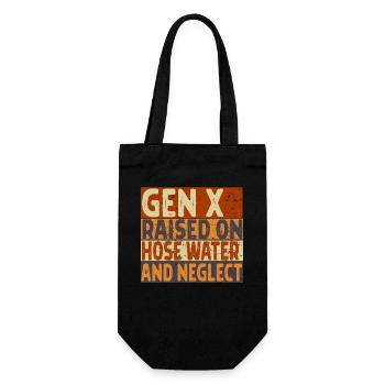 Retro Gen X Raised on Hose Water and Neglect men - Gift Bag for Bottles - black - Front