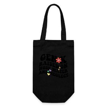Retro Gen X Raised on Hose Water and Neglect - Gift Bag for Bottles - black - Front
