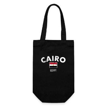 Le Caire Vintage Egypte Egypte Egypte Drapeau Egyptien Egyptien - Sac à bouteille - noir - Devant