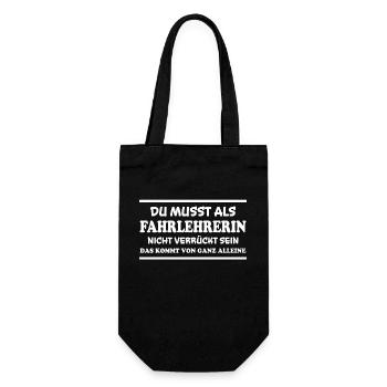 Fahrlehrerin Fahrschule Witz Fahrlehrerin Geschenk - Geschenkbeutel für Flaschen - Schwarz - Vorne