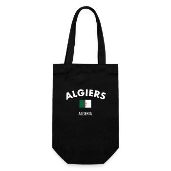 Algiers Algeria Algerian Flag Algerian - Gift Bag for Bottles - black - Front