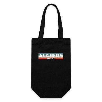 Algiers Algeria Retro Algerian - Gift Bag for Bottles - black - Front