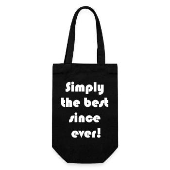 Slogan motivant clair : le meilleur - Sac à bouteille - noir - Devant