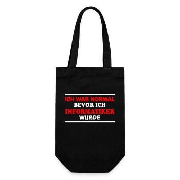 Informatiker Spruch Lustige Programmierer Geschenk - Geschenkbeutel für Flaschen - Schwarz - Vorne