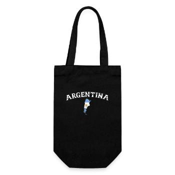 Argentina Vintage Map Argentina Flag - Gift Bag for Bottles - black - Front