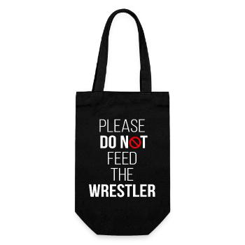 Please Do Not Feed The Wrestler Funny Wrestling - Gift Bag for Bottles - black - Front