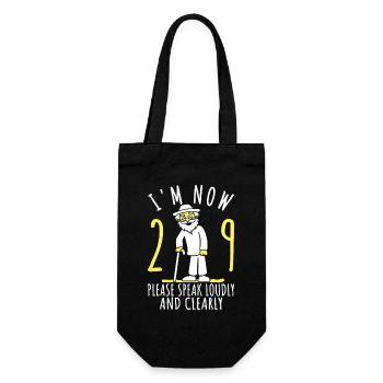 29th birthday 29er 29th I'm 29 years old now - Gift Bag for Bottles - black - Front