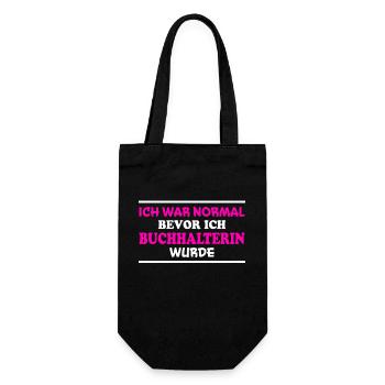 Buchhalterin Spruch Lustiges Buchhalterin Geschenk - Geschenkbeutel für Flaschen - Schwarz - Vorne