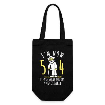 54th birthday 54th 54th I am now 54 years old - Gift Bag for Bottles - black - Front