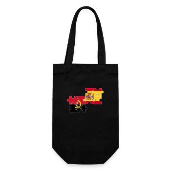 Flag of Angola Spain Spanish Angolan - Gift Bag for Bottles - black - Front