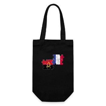 Angola France Vintage Flag Angolan - Gift Bag for Bottles - black - Front