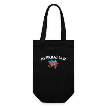 Azerbaïdjan Vintage carte drapeau de l’Azerbaïdjan - Sac à bouteille - noir - Devant