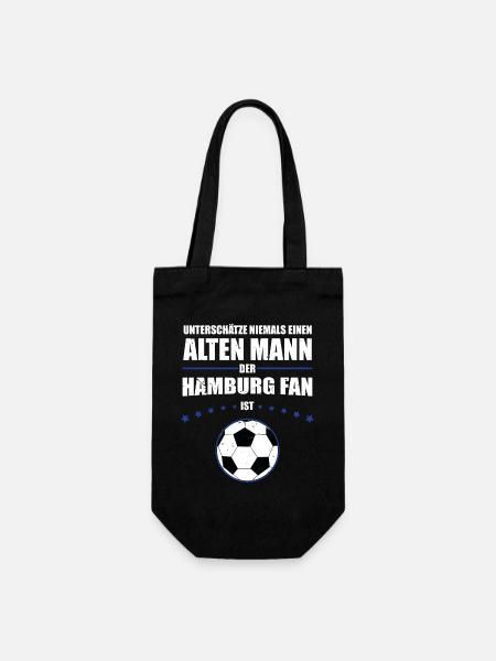 Alter Mann - Hamburg Fan | Retro Vintage Design - Geschenkbeutel für Flaschen - Schwarz