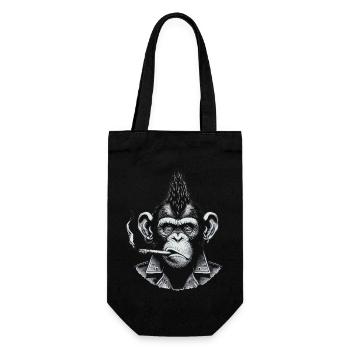 Punk Cigar Chimp - Gift Bag for Bottles - black - Front