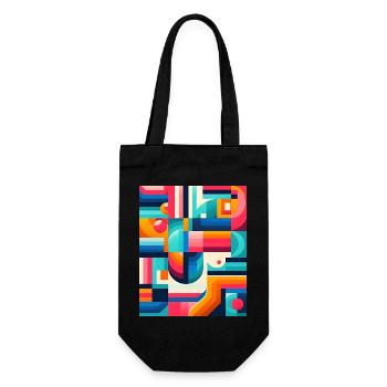 Fractal Symphony - Womens Boxy Tee Design.. Dream - Gift Bag for Bottles - black - Front