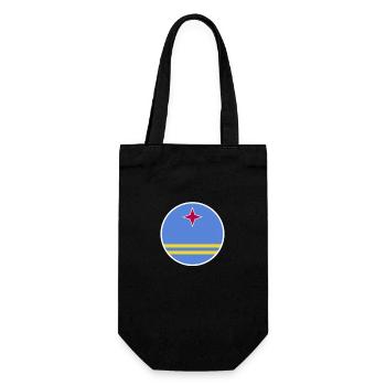 Aruba Arubanische Flagge Arubaner - Geschenkbeutel für Flaschen - Schwarz - Vorne