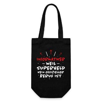 Informatiker Spruch Lustige Programmierer Geschenk - Geschenkbeutel für Flaschen - Schwarz - Vorne