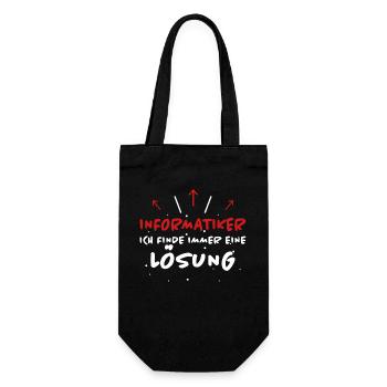 Informatiker Spruch Lustige Programmierer Geschenk - Geschenkbeutel für Flaschen - Schwarz - Vorne