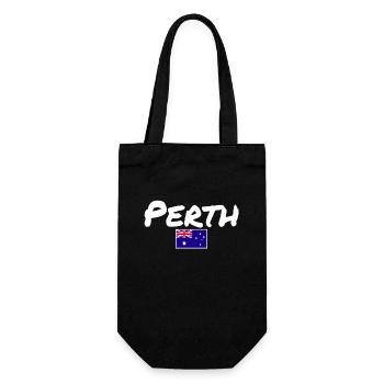 Perth, Australie, Australie, Drapeau australien - Sac à bouteille - noir - Devant