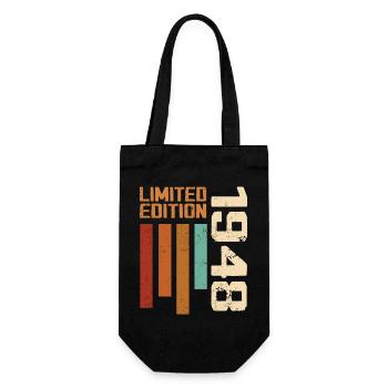 Vintage 1948 Retro 1948 Birthday Gift - Gift Bag for Bottles - black - Front