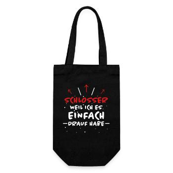 Schlosser Spruch Beruf Lustiges Schlosser Geschenk - Geschenkbeutel für Flaschen - Schwarz - Vorne