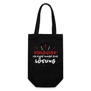 Schlosser Spruch Beruf Lustiges Schlosser Geschenk - Geschenkbeutel für Flaschen - Schwarz - Vorne
