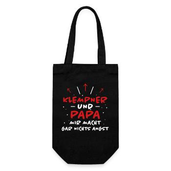 Klempner Spruch Beruf Lustiges Klempner Geschenk - Geschenkbeutel für Flaschen - Schwarz - Vorne