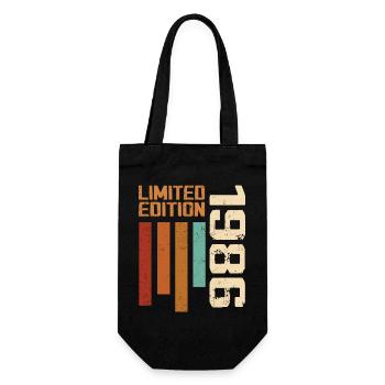 Vintage 1986 Birthday Gift 1986 Retro 1986 - Gift Bag for Bottles - black - Front
