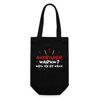 Ausbilder Spruch Beruf Lustiges Ausbilder Geschenk - Geschenkbeutel für Flaschen - Schwarz - Vorne