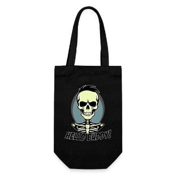Hello Buddy - Geschenkbeutel für Flaschen - Schwarz - Vorne
