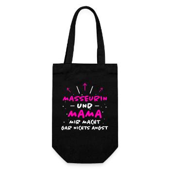 Masseurin Spruch Beruf Lustiges Masseurin Geschenk - Geschenkbeutel für Flaschen - Schwarz - Vorne