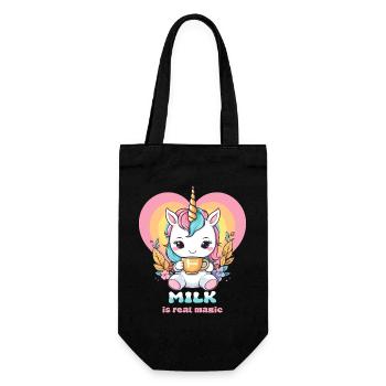 Sweet Milk Unicorn - Gift Bag for Bottles - black - Front
