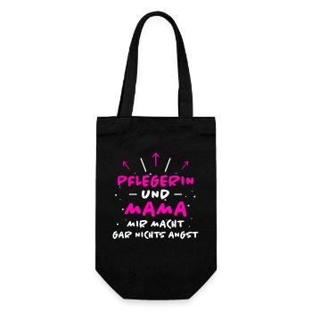 Pflegerin Spruch Pflegekraft Pflegerin Geschenk - Geschenkbeutel für Flaschen - Schwarz - Vorne