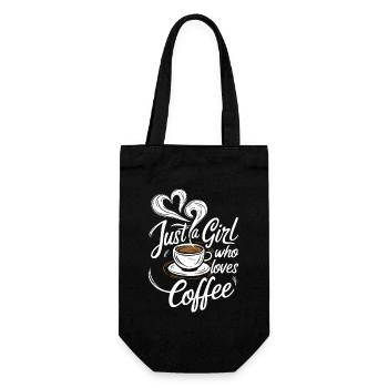 Just A Girl Who Loves Coffee Coffee Lover - Gift Bag for Bottles - black - Front