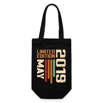 May 2019 Vintage Born In May 2019 Birthday - Gift Bag for Bottles - black - Front