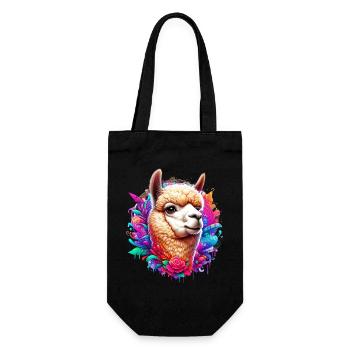Alpaca - Gift Bag for Bottles - black - Front