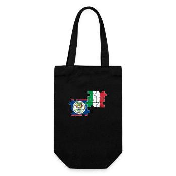 Belize Italy Vintage Flag Belizer - Gift Bag for Bottles - black - Front
