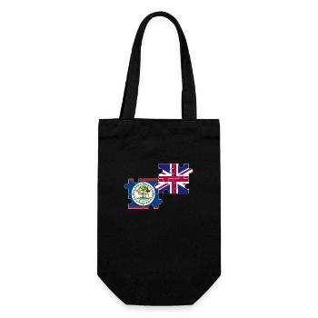 Belize UK Britisch Belizische Flagge - Geschenkbeutel für Flaschen - Schwarz - Vorne