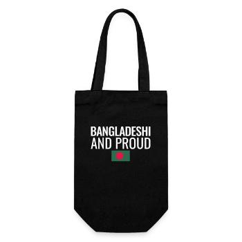Bangladeshi And Proud Bangladesh Flag - Gift Bag for Bottles - black - Front