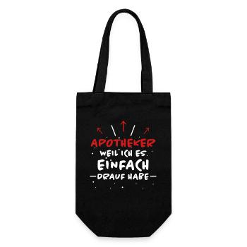 Apotheker Spruch Beruf Lustiges Apotheker Geschenk - Geschenkbeutel für Flaschen - Schwarz - Vorne