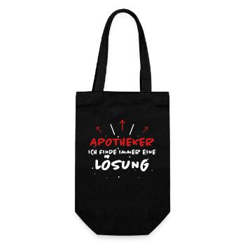 Apotheker Spruch Beruf Lustiges Apotheker Geschenk - Geschenkbeutel für Flaschen - Schwarz - Vorne