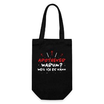 Apotheker Spruch Beruf Lustiges Apotheker Geschenk - Geschenkbeutel für Flaschen - Schwarz - Vorne