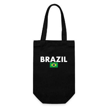 Brazil Brazil Brazilian Flag - Gift Bag for Bottles - black - Front