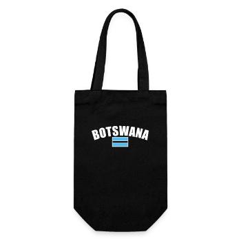 Botswana Botsuana Botsuanische Flagge Botsuaner - Geschenkbeutel für Flaschen - Schwarz - Vorne